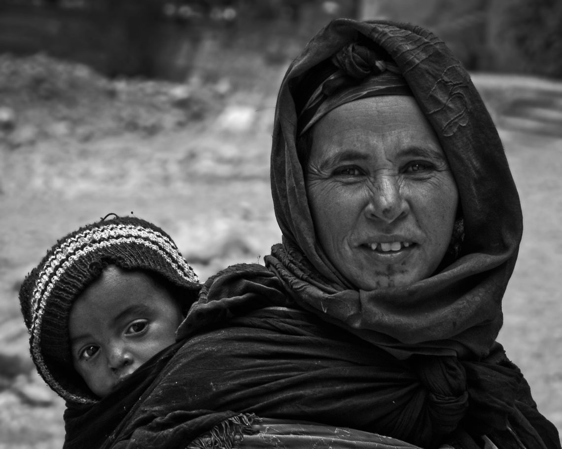RadioMarocCulture Grayscale Photo Of Woman In Black Hijab Carrying Baby 3694269